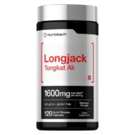 Horbaach. Longjack - Tongkat Ali 1,600 mg (cada 2 cápsulas) - 120 cápsulas por frasco
