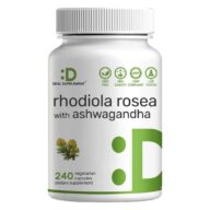 Deal Suplement. Rhodiola Rosea 400 mg + Ashwagandha 100 mg - Por 2 Cápsulas - 240 cápsulas por frasco.