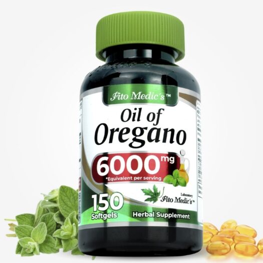 Fito Medics. Aceite de orégano 6,000 mg por 2 softgel - 150 softgels - cápsulas blandas por frasco.