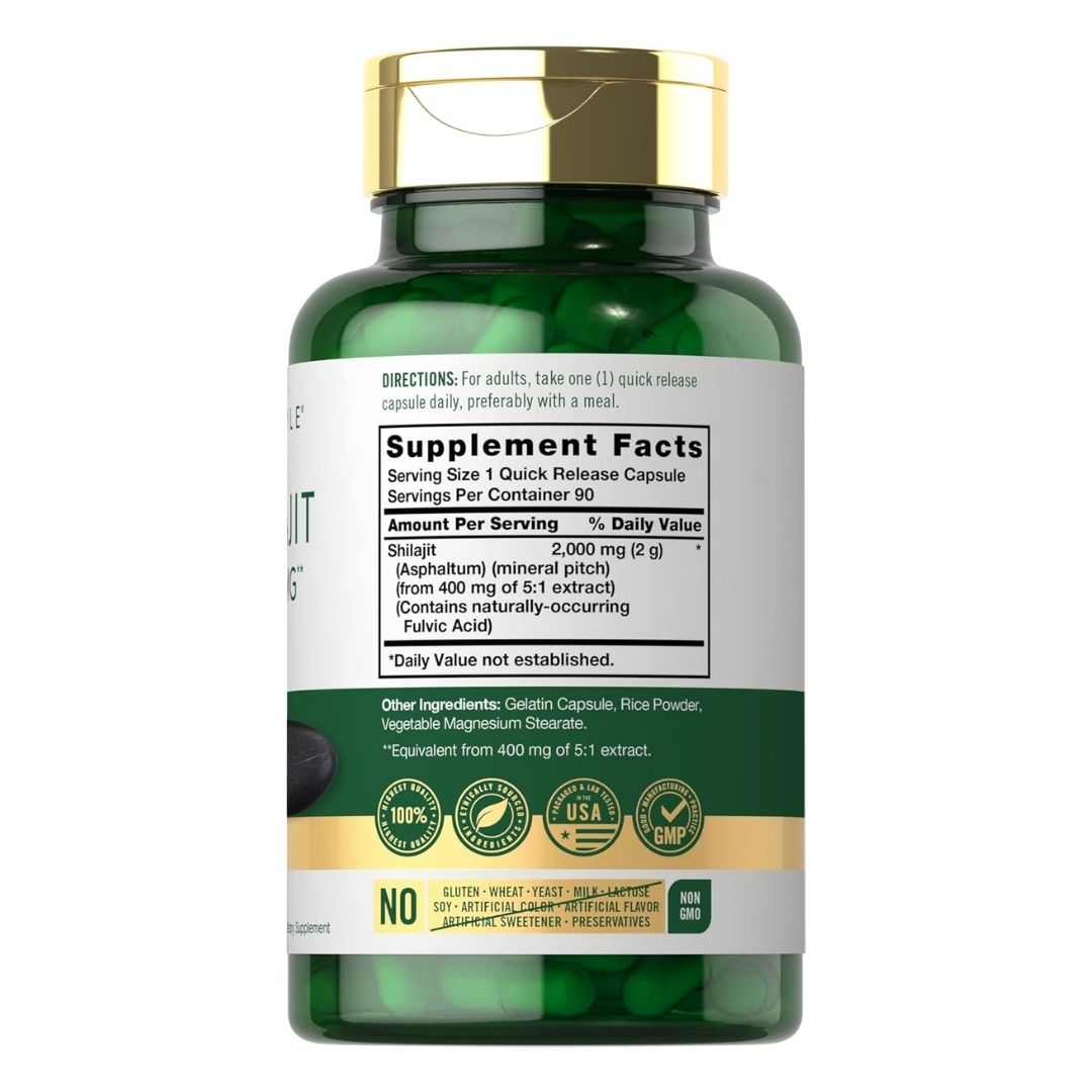 Carlyle. Shilajit 2,000 mg - 90 cápsulas por frasco. - Image 2