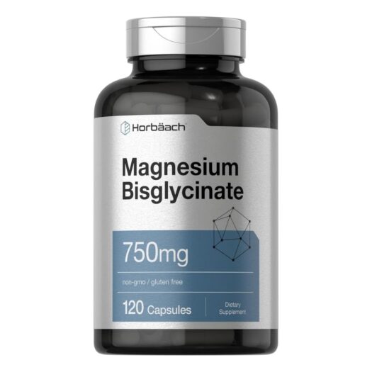 Horbaach. Bisglicinato de Magnesio 750 mg - 120 cápsulas por frasco.