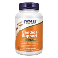 Now. Candida Support. Con Ácido Caprílico, Pau D Arco, Nogal Negro, Aceite de orégano, Biotin y Magnesio - 90 cápsulas por frasco.