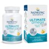 Nordic Naturals. ULTIMATE OMEGA XTRA 1,480 mg Omega 3 + 1,000 IU Vitamina D3 - 60 softgels sabor a limón por frasco.
