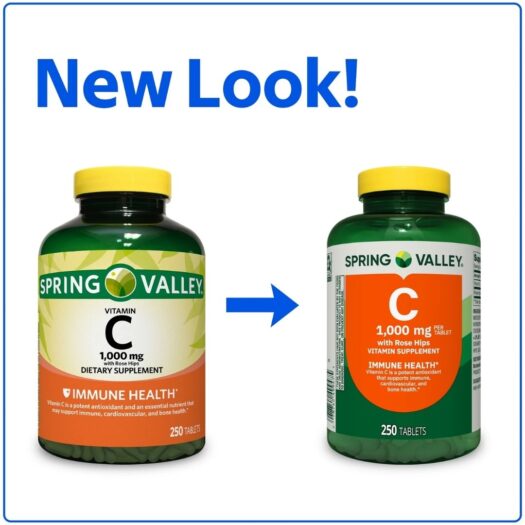Spring Valley. Vitamina C 1,000 mg - 250 tabletas por frasco. - Image 3