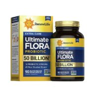 Renew Life. Extra Care Pre y Probiotic 50 billones 12 cepas - 90 cápsulas vegetarianas por frasco